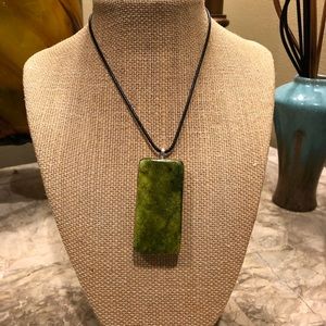 NWT Handmade green domino necklace. One of a kind